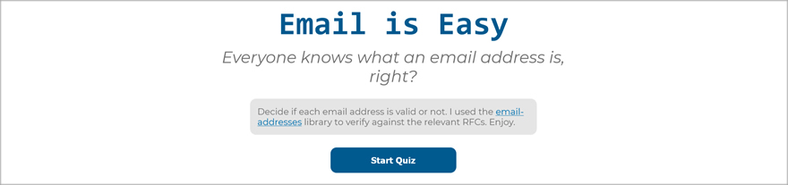 Quiz: E-Mail is easy